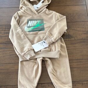 Nike Beige Hoodie and Jogger Set